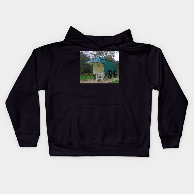 Queen Victoria's Bathing Machine Kids Hoodie by RedHillDigital